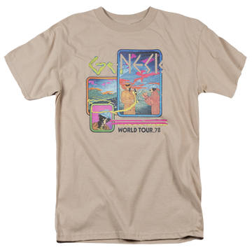 Sand men's regular fit t-shirt with Genesis World Tour 78 graphic