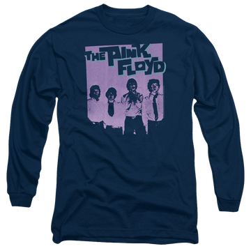 Navy men's long sleeve t-shirt with Pink Floyd Paint Box graphic