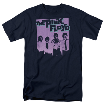 Navy men's regular fit t-shirt with Pink Floyd Paint Box graphic