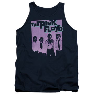 Navy men's tank with Pink Floyd Paint Box graphic