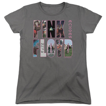 Charcoal women's t-shirt with Pink Floyd Cover graphic