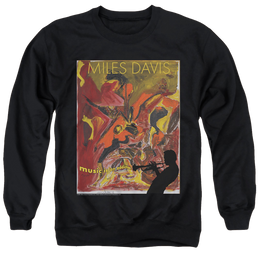 Miles Davis Music Is An Addiction - Men's Crewneck Sweatshirt Men's Crewneck Sweatshirt Miles Davis   