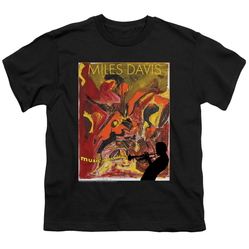 Miles Davis Music Is An Addiction - Youth T-Shirt Youth T-Shirt (Ages 8-12) Miles Davis   