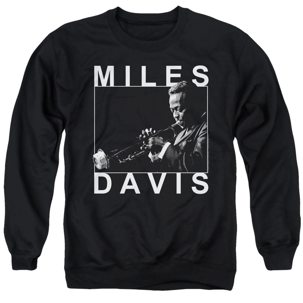 Miles Davis Monochrome - Men's Crewneck Sweatshirt Men's Crewneck Sweatshirt Miles Davis   