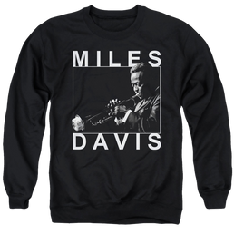 Miles Davis Monochrome - Men's Crewneck Sweatshirt Men's Crewneck Sweatshirt Miles Davis   