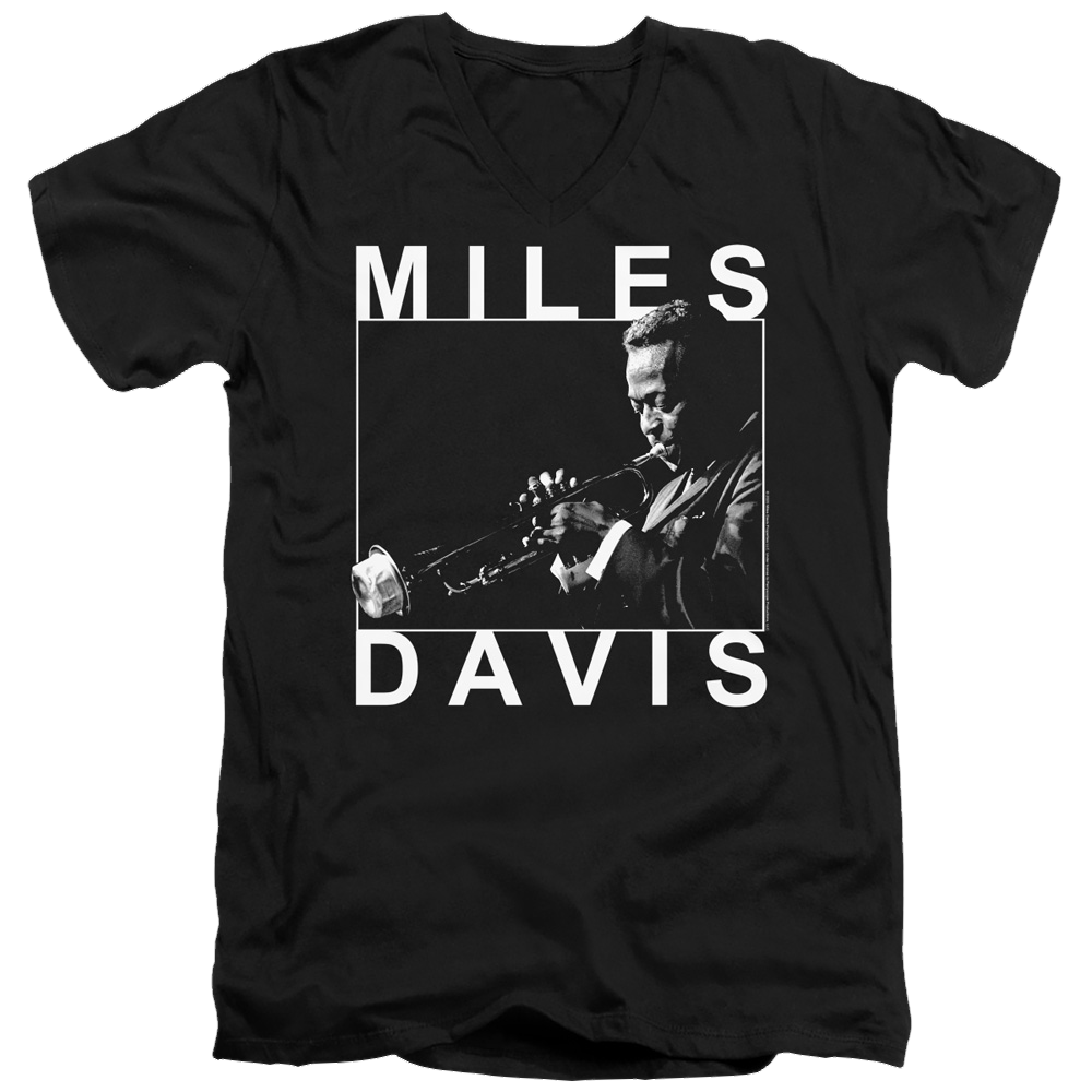 Miles Davis Monochrome - Men's V-Neck T-Shirt Men's V-Neck T-Shirt Miles Davis   
