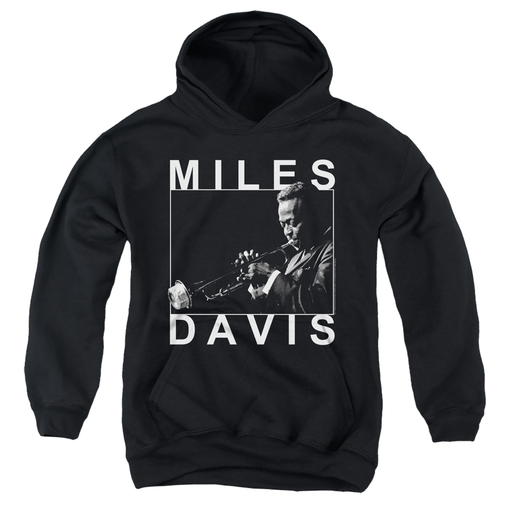 Miles Davis Monochrome - Youth Hoodie Youth Hoodie (Ages 8-12) Miles Davis   