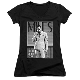 Miles Davis Simply Cool - Juniors V-Neck T-Shirt Juniors V-Neck T-Shirt Miles Davis   