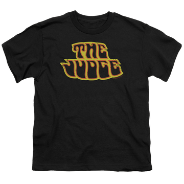 Black youth t-shirt for ages 8 to 12 with Pontiac Judge Logo graphic