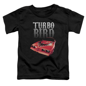Black toddler t-shirt with Pontiac Turbo Bird graphic