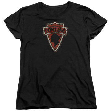 Black women's t-shirt with Early Pontiac Arrowhead graphic