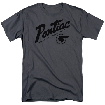 Charcoal men's regular fit t-shirt with Pontiac Division graphic