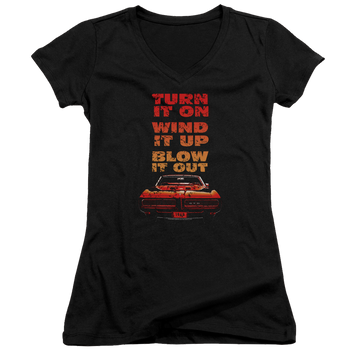 Pontiac Blow It Out Gto Juniors V-Neck T-Shirt Juniors V-Neck T-Shirt Pontiac   