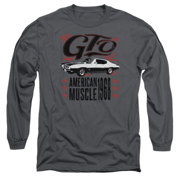 Pontiac Gto Flames Men's Long Sleeve T-Shirt Men's Long Sleeve T-Shirt Pontiac   