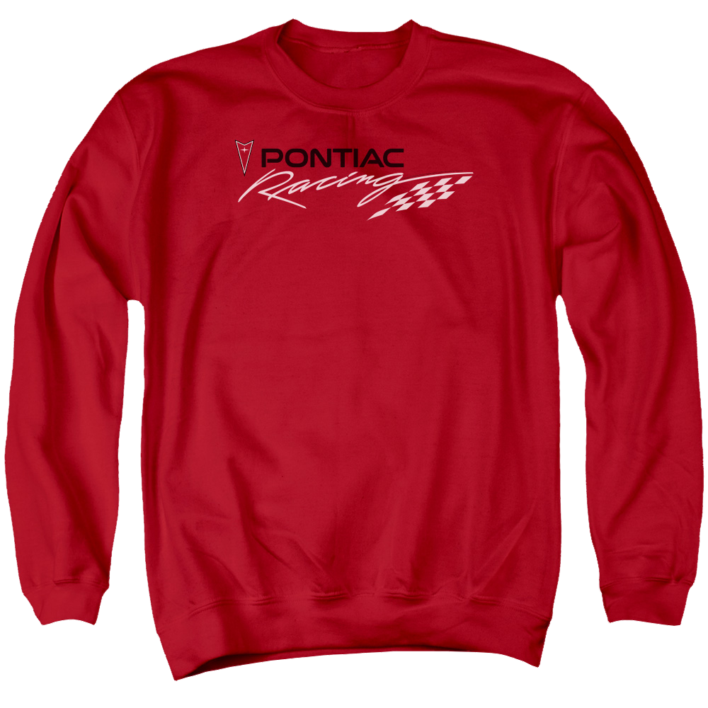 Pontiac Red Pontiac Racing Men's Crewneck Sweatshirt Men's Crewneck Sweatshirt Pontiac   