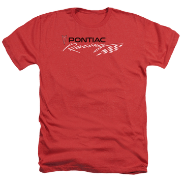 Red men's heather t-shirt with Red Pontiac Racing graphic