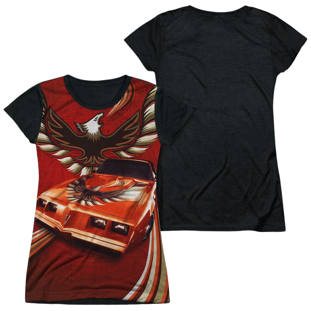 Pontiac Firebird Flames Juniors Black Back T-Shirt Juniors Black Back T-Shirt Pontiac   