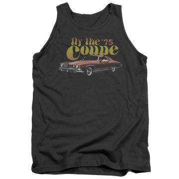 Charcoal men's tank with Pontiac Fly The Coupe graphic
