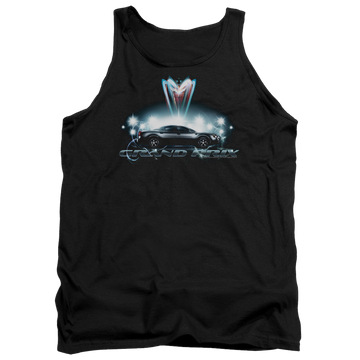 Black men's tank with Pontiac Silver Grand Am graphic