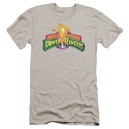 Mighty Morphin Power Rangers Mmpr Logo - Men's Premium Slim Fit T-Shirt Men's Premium Slim Fit T-Shirt Power Rangers   