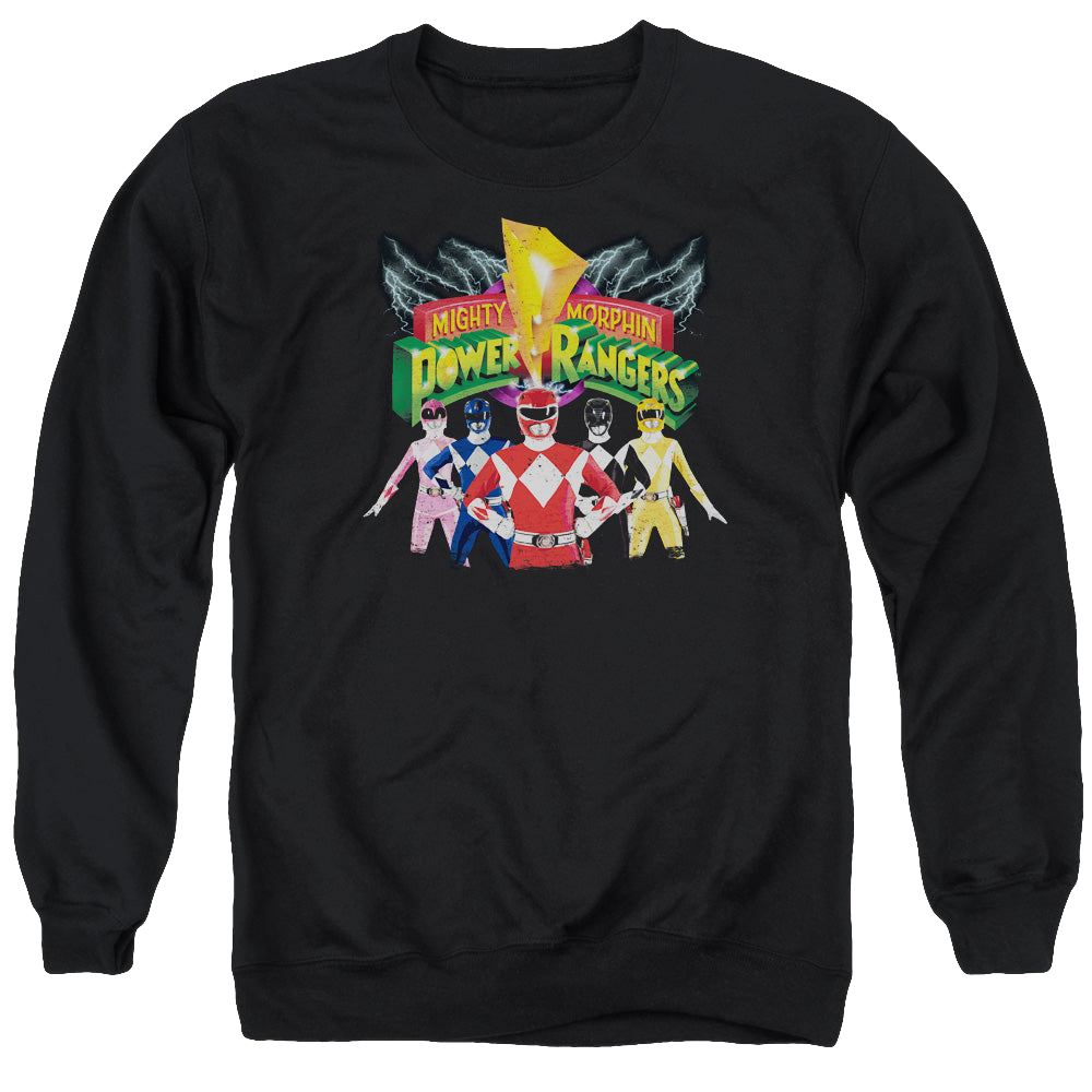 Mighty Morphin Power Rangers Rangers Unite - Men's Crewneck Sweatshirt Men's Crewneck Sweatshirt Power Rangers   