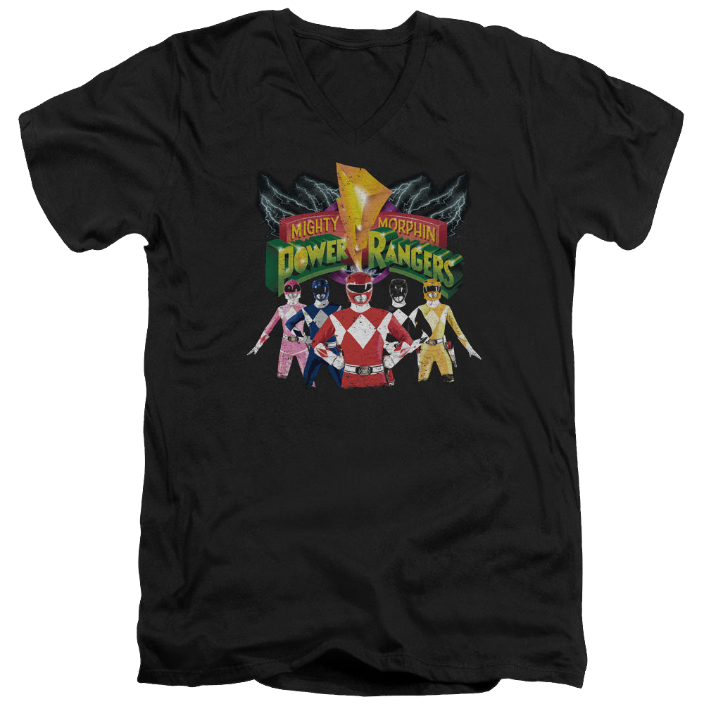 Mighty Morphin Power Rangers Rangers Unite - Men's V-Neck T-Shirt Men's V-Neck T-Shirt Power Rangers   