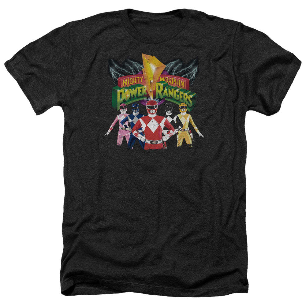 Mighty Morphin Power Rangers Rangers Unite - Men's Heather T-Shirt Men's Heather T-Shirt Power Rangers   