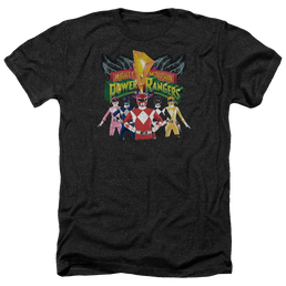 Mighty Morphin Power Rangers Rangers Unite - Men's Heather T-Shirt Men's Heather T-Shirt Power Rangers   