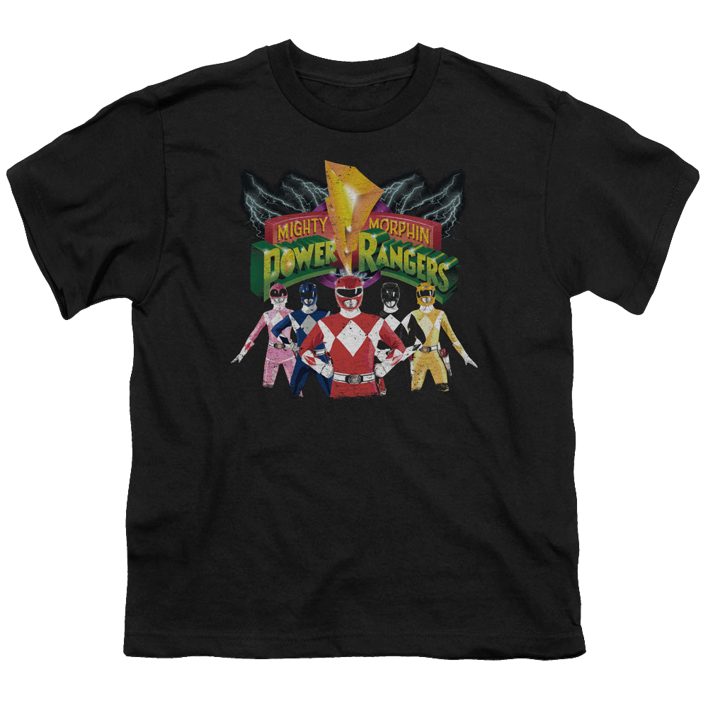 Mighty Morphin Power Rangers Rangers Unite - Youth T-Shirt Youth T-Shirt (Ages 8-12) Power Rangers   