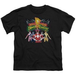 Mighty Morphin Power Rangers Rangers Unite - Youth T-Shirt Youth T-Shirt (Ages 8-12) Power Rangers   