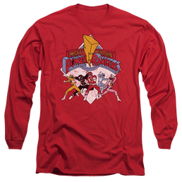 Mighty Morphin Power Rangers Retro Rangers - Men's Long Sleeve T-Shirt Men's Long Sleeve T-Shirt Power Rangers   