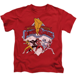 Mighty Morphin Power Rangers Retro Rangers - Kid's T-Shirt Kid's T-Shirt (Ages 4-7) Power Rangers   