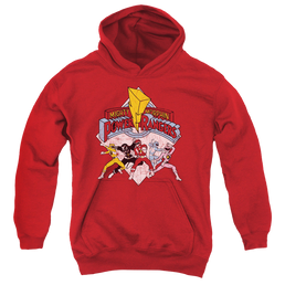 Mighty Morphin Power Rangers Retro Rangers - Youth Hoodie Youth Hoodie (Ages 8-12) Power Rangers   