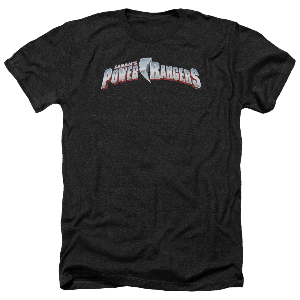 Mighty Morphin Power Rangers New Logo - Men's Heather T-Shirt Men's Heather T-Shirt Power Rangers   