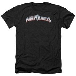 Mighty Morphin Power Rangers New Logo - Men's Heather T-Shirt Men's Heather T-Shirt Power Rangers   