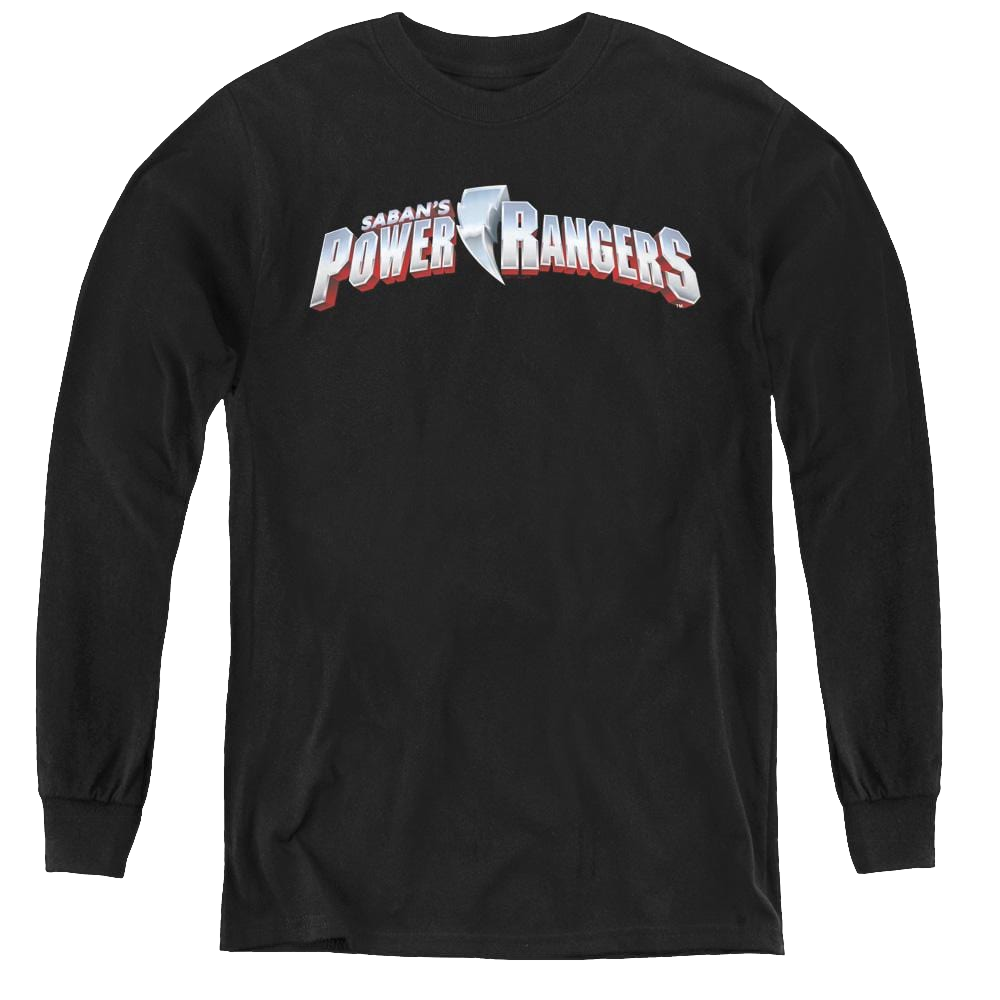 Mighty Morphin Power Rangers New Logo - Youth Long Sleeve T-Shirt Youth Long Sleeve T-Shirt Power Rangers   