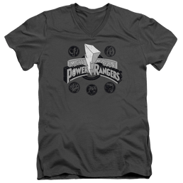 Mighty Morphin Power Rangers Power Coins - Men's V-Neck T-Shirt Men's V-Neck T-Shirt Power Rangers   