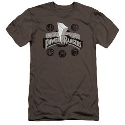 Mighty Morphin Power Rangers Power Coins - Men's Premium Slim Fit T-Shirt Men's Premium Slim Fit T-Shirt Power Rangers   