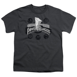 Mighty Morphin Power Rangers Power Coins - Youth T-Shirt Youth T-Shirt (Ages 8-12) Power Rangers   