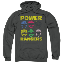 Mighty Morphin Power Rangers Ranger Heads - Pullover Hoodie Pullover Hoodie Power Rangers   