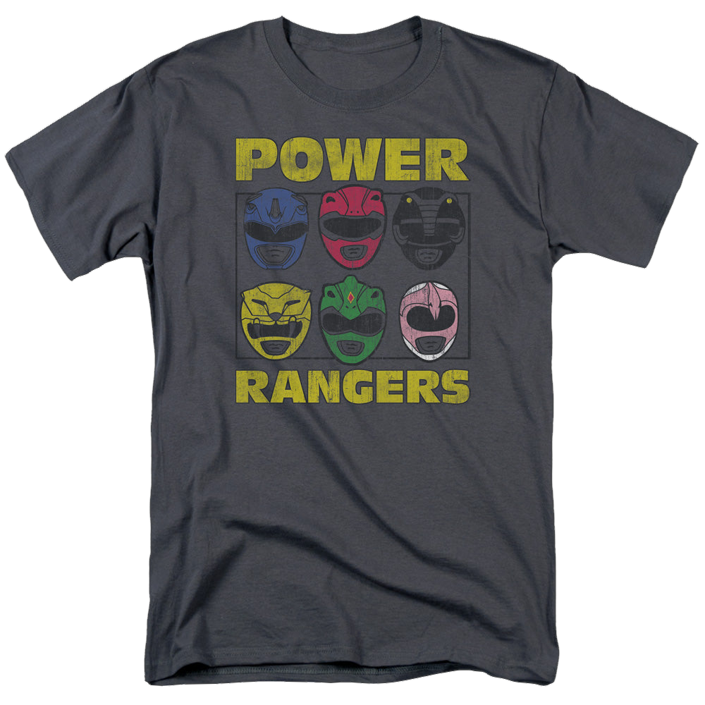 Mighty Morphin Power Rangers Ranger Heads - Men's Regular Fit T-Shirt Men's Regular Fit T-Shirt Power Rangers   
