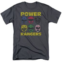 Mighty Morphin Power Rangers Ranger Heads - Men's Regular Fit T-Shirt Men's Regular Fit T-Shirt Power Rangers   