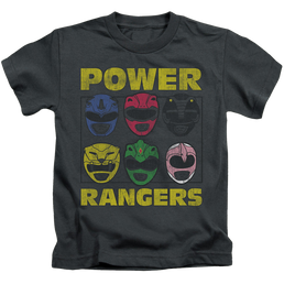 Mighty Morphin Power Rangers Ranger Heads - Kid's T-Shirt Kid's T-Shirt (Ages 4-7) Power Rangers   