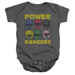 Mighty Morphin Power Rangers Ranger Heads - Baby Bodysuit Baby Bodysuit Power Rangers   