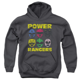 Mighty Morphin Power Rangers Ranger Heads - Youth Hoodie Youth Hoodie (Ages 8-12) Power Rangers   
