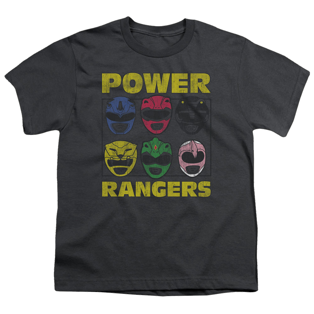 Mighty Morphin Power Rangers Ranger Heads - Youth T-Shirt Youth T-Shirt (Ages 8-12) Power Rangers   