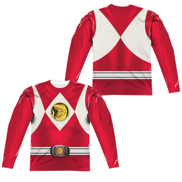 Mighty Morphin Power Rangers Red Ranger Emblem men's all-over print long sleeve