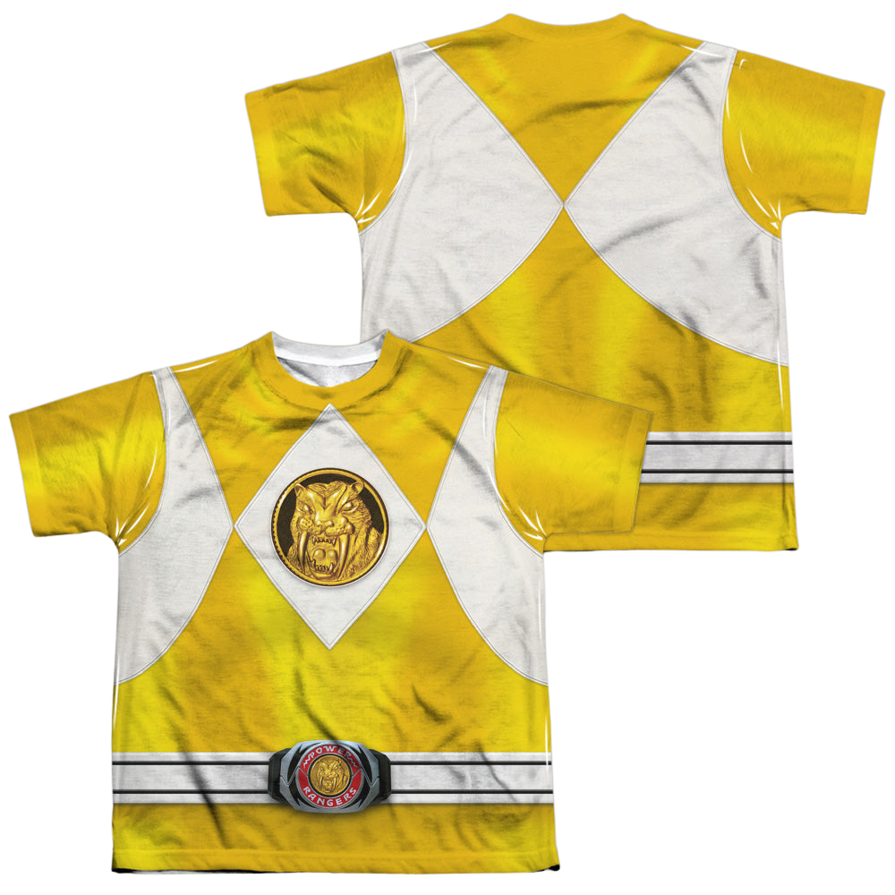 Mighty Morphin Power Rangers Yellow Ranger Emblem F/B - Youth All-Over Print Youth All-Over Print T-Shirt (Ages 8-12) Power Rangers   