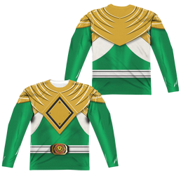 Mighty Morphin Power Rangers Green Ranger (Front/Back Print) - Men's All-Over Print Long Sleeve Men's All-Over Print Long Sleeve Power Rangers   