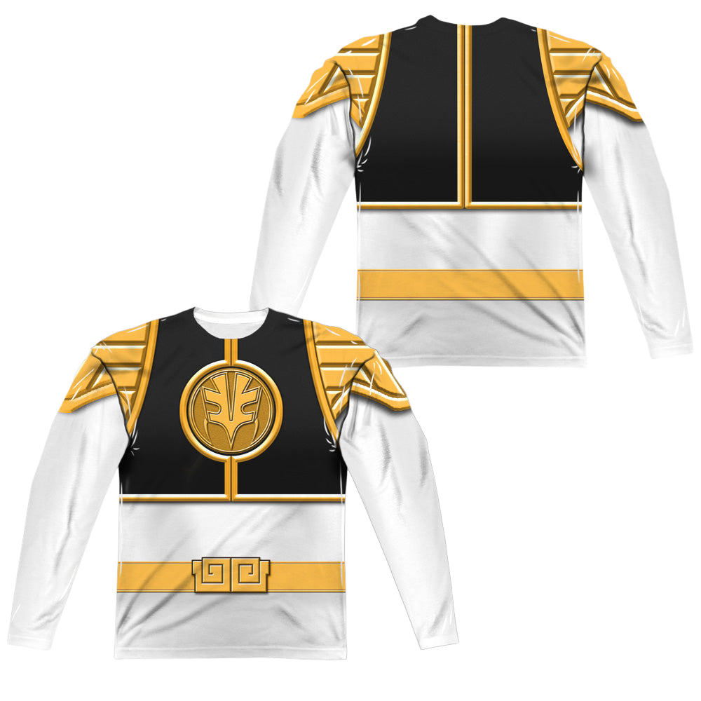 Mighty Morphin Power Rangers White Ranger(Front/Back Print) - Men's All-Over Print Long Sleeve Men's All-Over Print Long Sleeve Power Rangers   